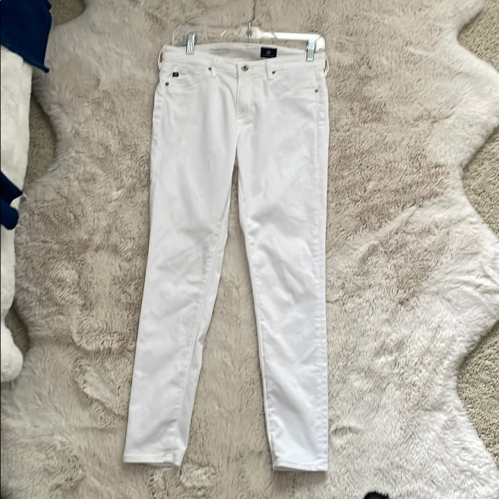 AG Abbey ankle white jeans